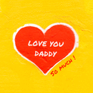 Amour rouge vibrant pour un papa ch&eacute;ri